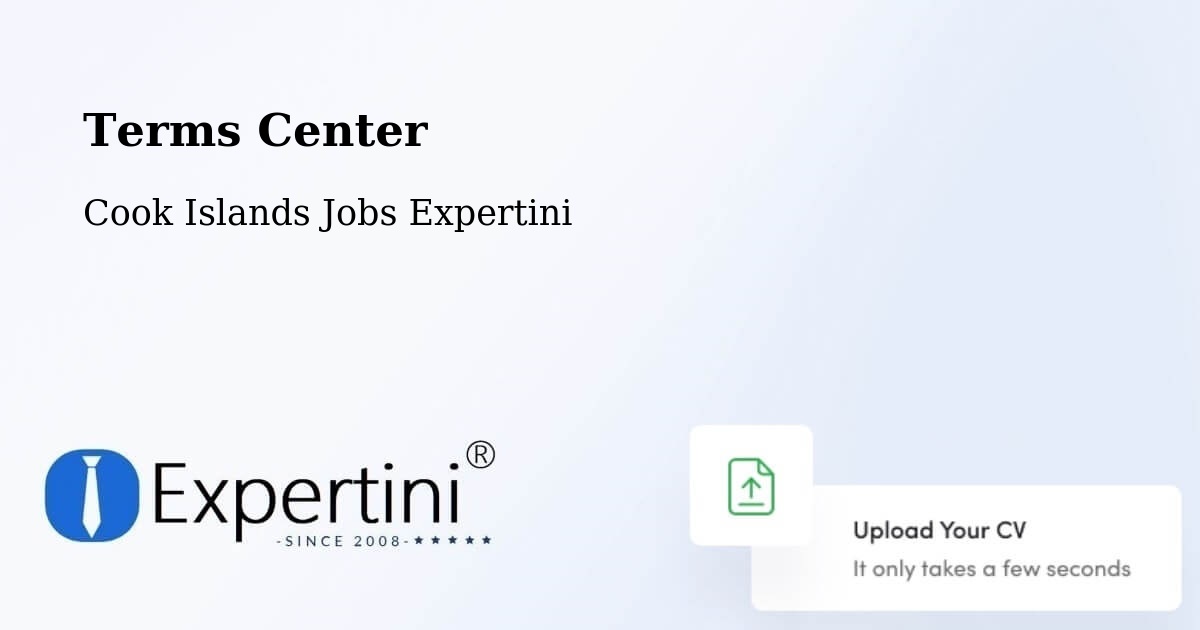Terms of Service – Cook Islands - Cook Islands Jobs Expertini